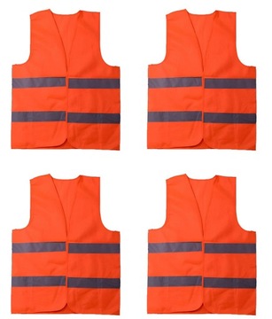 4 x Kamizelka odblaskowa ostrzegawcza do kampera