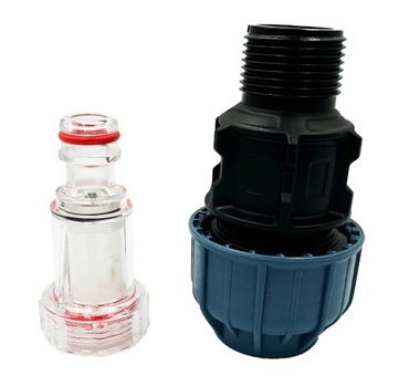 КОМПЛЕКТ ДЛЯ СОЕДИНЕНИЯ ТРУБЫ 25 ММ - ШЛАНГА С ФИЛЬТРОМ