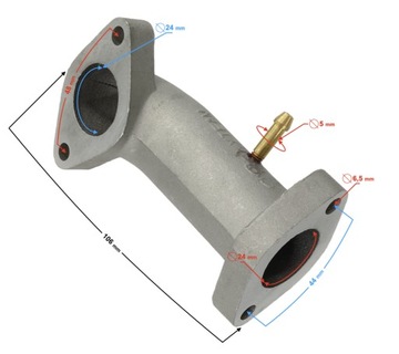 Króciec ssący do motoroweru 130cc