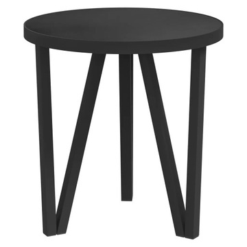 Stolik herbaciany, czarny, Ø35 cm, MDF