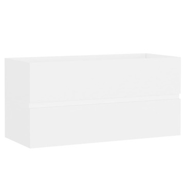 Szafka pod umywalkę, biała, 90x38,5x45 cm, płyta w