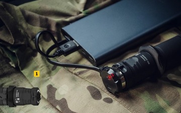 LATARKA SPECJALISTYCZNA TAKTYCZNA VIKING PRO USB WARM AKUMULATOROWA 2050 LM