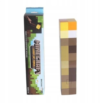 MINECRAFT OZDOBA POCHODNIA NA STOLIK ŚCIANĘ