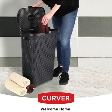 УЗКАЯ КОРЗИНА ДЛЯ БЕЛЬЯ CURVER, 40 Л