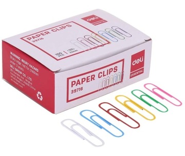 SPINACZE BIUROWE DELI 39716 33MM KOLOROWE