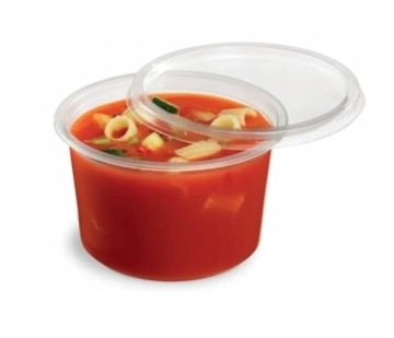 POJEMNIKI + WIECZKO DO ZUPY ŻYWNOŚCI 500ml 50szt WIELORAZOWE