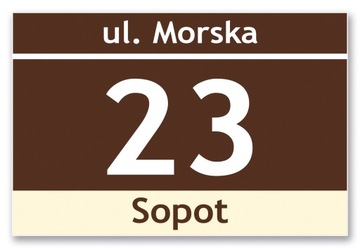 TABLICZKA ADRESOWA na dom ALUMINIOWA 30x20 premium