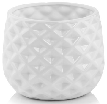 Doniczka ceramiczna BARCELONA 16 h13 - Biała