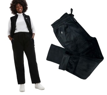 БРЮКИ ЖЕНСКИЕ ТЕПЛЫЕ ФЛИСОВЫЕ с карманами СУПЕР КАЧЕСТВО 5610 черные 5XL