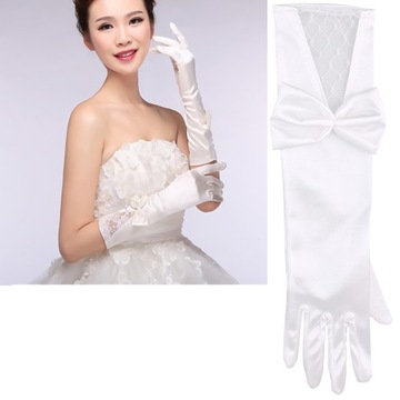1 para białych rękawiczek dla nowożeńców