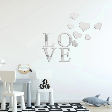 11шт/набор стикер стены любовные письма в форме сердца