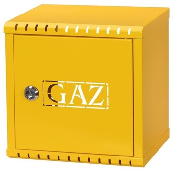 Skrzynka szafka obudowa gazowa na zawór 250x250x200 zółta STALFLEX