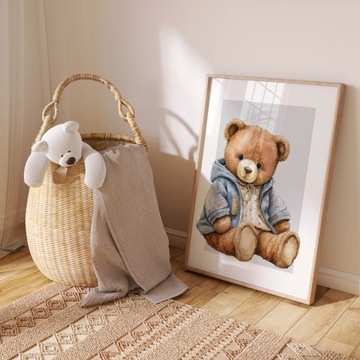 КАРТИНКИ ДЛЯ ДЕТСКОЙ КОМНАТЫ ПОСКАТЫ ДЛЯ МАЛЬЧИКА НАБОР ТЕДДИ ПОСТЕРОВ 3Х