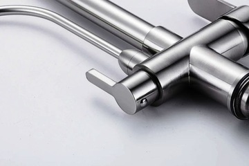 Bateria Trójdrożna do Filtra Retro INOX - MOSIĘŻNA WYLEWKA WW DOZOWNIK