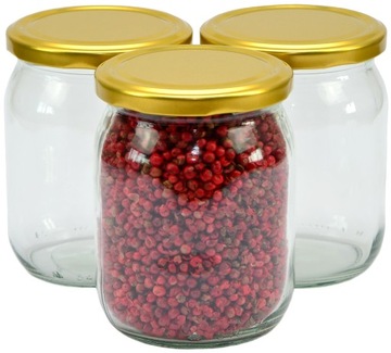 8x SŁOIK 540 ML Słoik Na Przetwory Słoik Na Ogórki Miód Słoik 0,5L Nakrętka