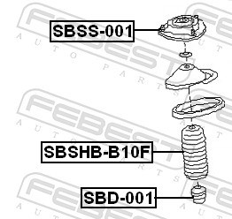 2× FEBEST SBSS-001 DRŽÁKY TLUMIČE