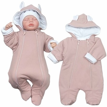 KOMBINEZON PAJACYK niemowlęcy ocieplany Jesień Zima r.80