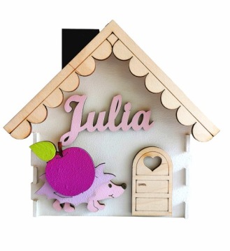 Копилка с именем ребенка HOME XXL, деревянная