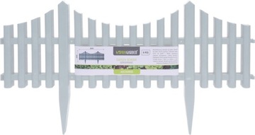 Płotek ogrodowy komplet 4szt w kolorze białym 60x3