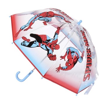 Parasolka Parasol przeciwdeszczowy dziecięcy transparentny Spiderman Marvel