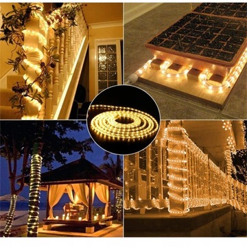 ПРОВОДНЫЕ СВЕТИЛЬНИКИ ШЛАНГ 100LED 12M SOLAR MULTI.