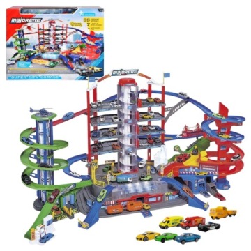 Majorette City Garage Městská Garáž Velká 6 Vozidel 7 Úrovní 5+