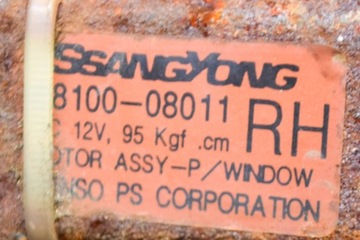 SSANGYONG REXTON Y200 PŘEDNÍ PRAVÝ ZVEDÁK OKNO DVEŘE Z MOTOREM 88100