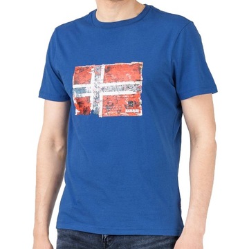 Napapijri T-Shirt męski N0YIJ4 Niebieski-40%