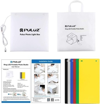 PULUZ PU5030 БЕСТЕНЕВАЯ ФОТОТЕНТА 30 СМ 1200 ЛМ СВЕТОДИОД 6500-3200K