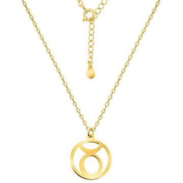 NASZYJNIK POZŁACANY 925 ZNAK ZODIAKU ZODIAK BYK HOROSKOP