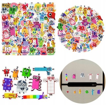 10/50 sztuk zestaw Numberblocks naklejki Cartoon