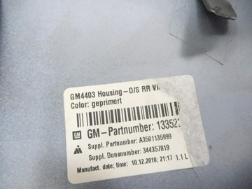 LEVÝ POUZDRO ZRCÁTKO VRSTVA OPEL ADAM OE 13352203