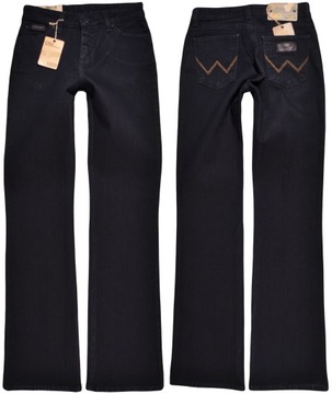 WRANGLER spodnie navy TINA FLARE W28 L34