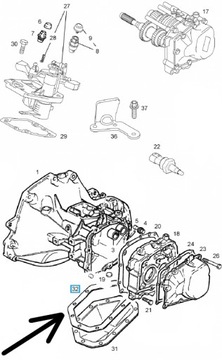 ПРОКЛАДКА ПОДДОНА КПП OPEL ASTRA F13 F17