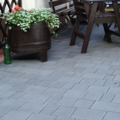 KOSTKA GŁADKA POLBRUK SZARY GRANITO 6 CM
