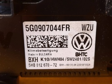 VW GOLF VII PANEL KLIMATIZACE 5G0907044FR