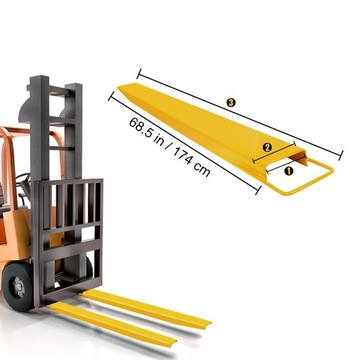 Удлинители вил VEVOR, удлинитель 72 x 5 дюймов