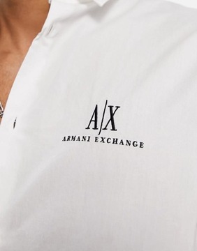 ARMANI EXCHANGE BIAŁA KOSZULA LOGO (2XL)