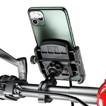 MC10K-V2 Uchwyt Motocyklowy Ładowarka 36W Szybkie Ładowanie QC+ Kabel USB-C