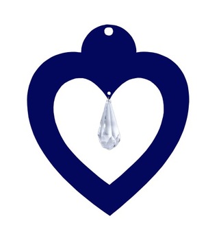 Z16a Подвеска, ажурное украшение из кристаллов в форме сердца, БЕЛЫЙ