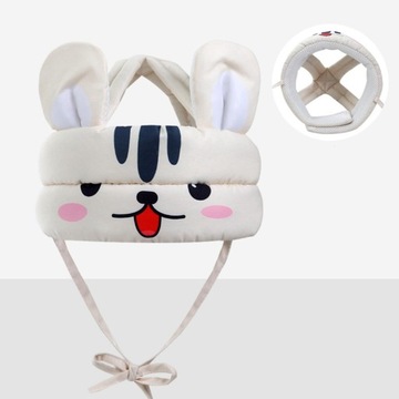 Защитный шлем для детей Портативный, пенопластовая подушка, защищающая голову от падения, бежевый.