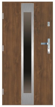 Drzwi zewnętrzne wejściowe 72mm PSI4 orzech 90L