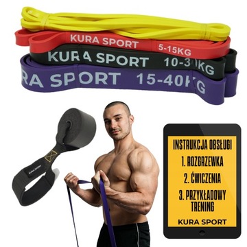 Набор из 4 упражнений Power Band Dewms - Sport Hen