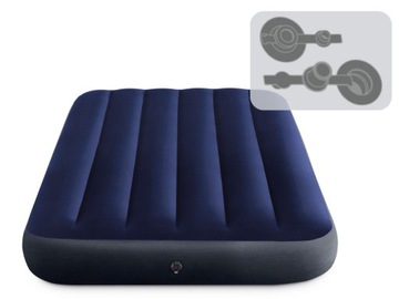 Односпальная надувная велюровая кровать Intex с насосом МОДЕЛЬ 2024 г.