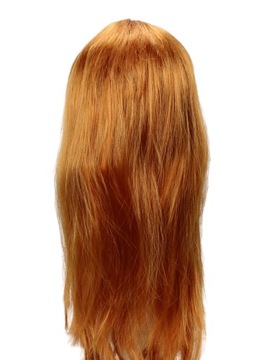 Искусственные длинные рыжие волосы 55см Красный парик с челкой