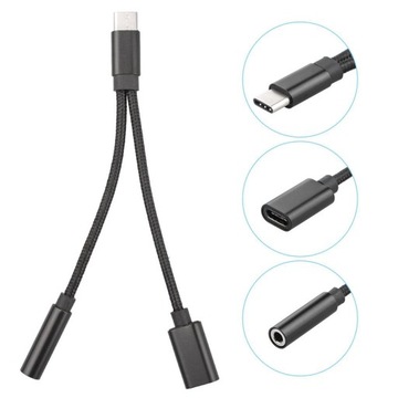 Адаптер для аудио и зарядки 2 в 1 / USB C и 3.5