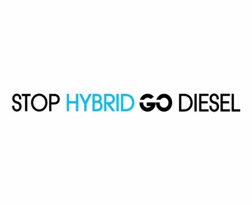 Наклейка Stop Hybrid Go Diesel