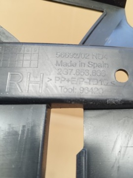 MŘÍŽKA NÁRAZNÍKU PŘEDNÍ VW TAIGO 21- 2G7853665