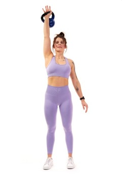 Damski komplet UniquYou Violet L treningowy zestaw top legginsy HIT