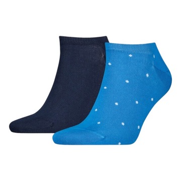 TOMMY HILFIGER SKARPETY SKARPETKI STOPKI 2P GRANATOWE/NIEBIESKIE r.39-42